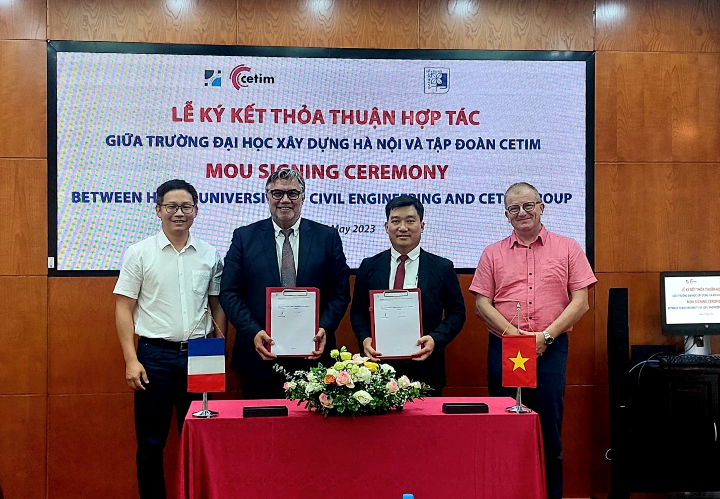 Signing Ceremony of Cooperation Agreement between Hanoi University of Civil Engineering and CETIM Group